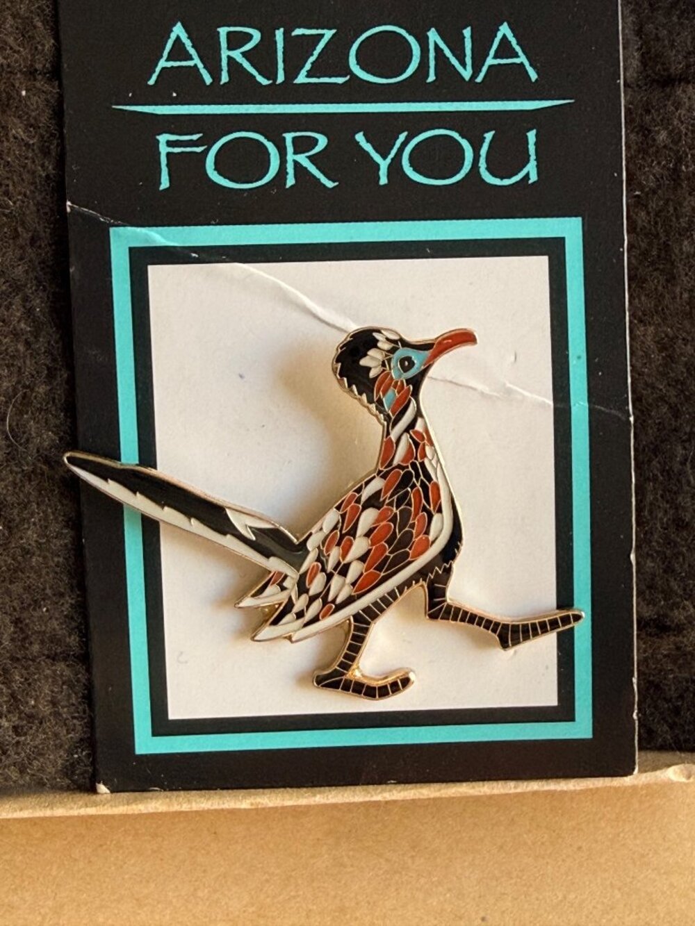 Arizona Roadrunner Enamel Lapel Pin - Bird Theme Collectors Item